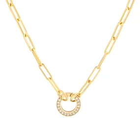 14k Yellow Gold 3.6MM PaperClip Chain with Interchangeable Pushlocks