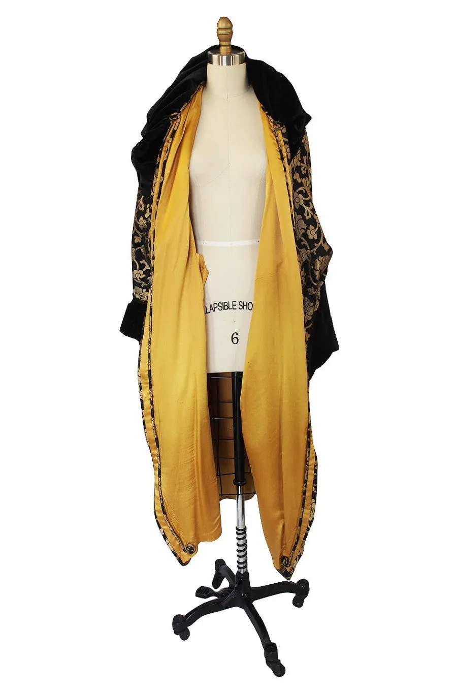 1920s Gold Lame Flapper Cocoon Coat