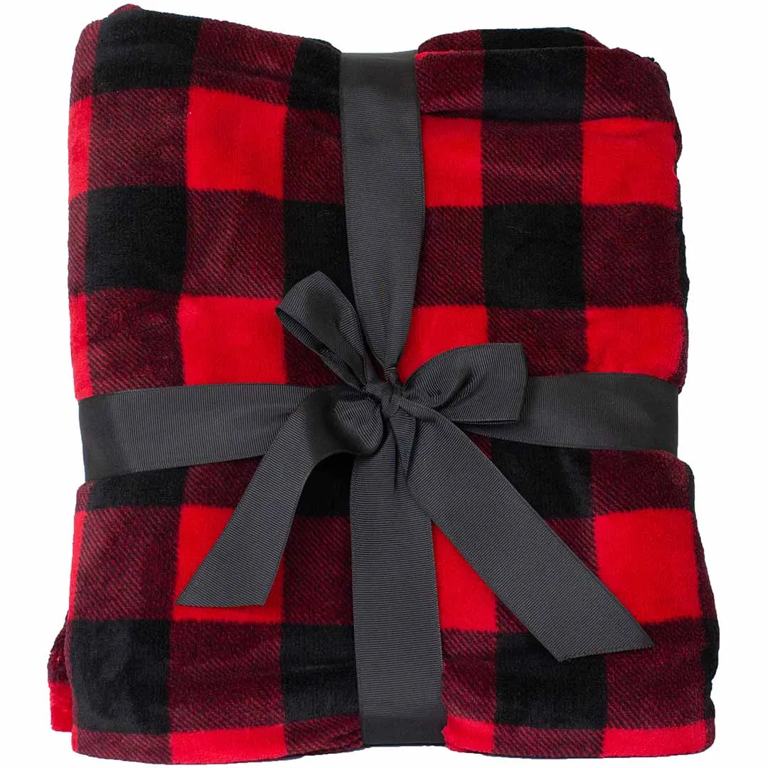 Calgary Stampede Buffalo Plaid Throw Blanket