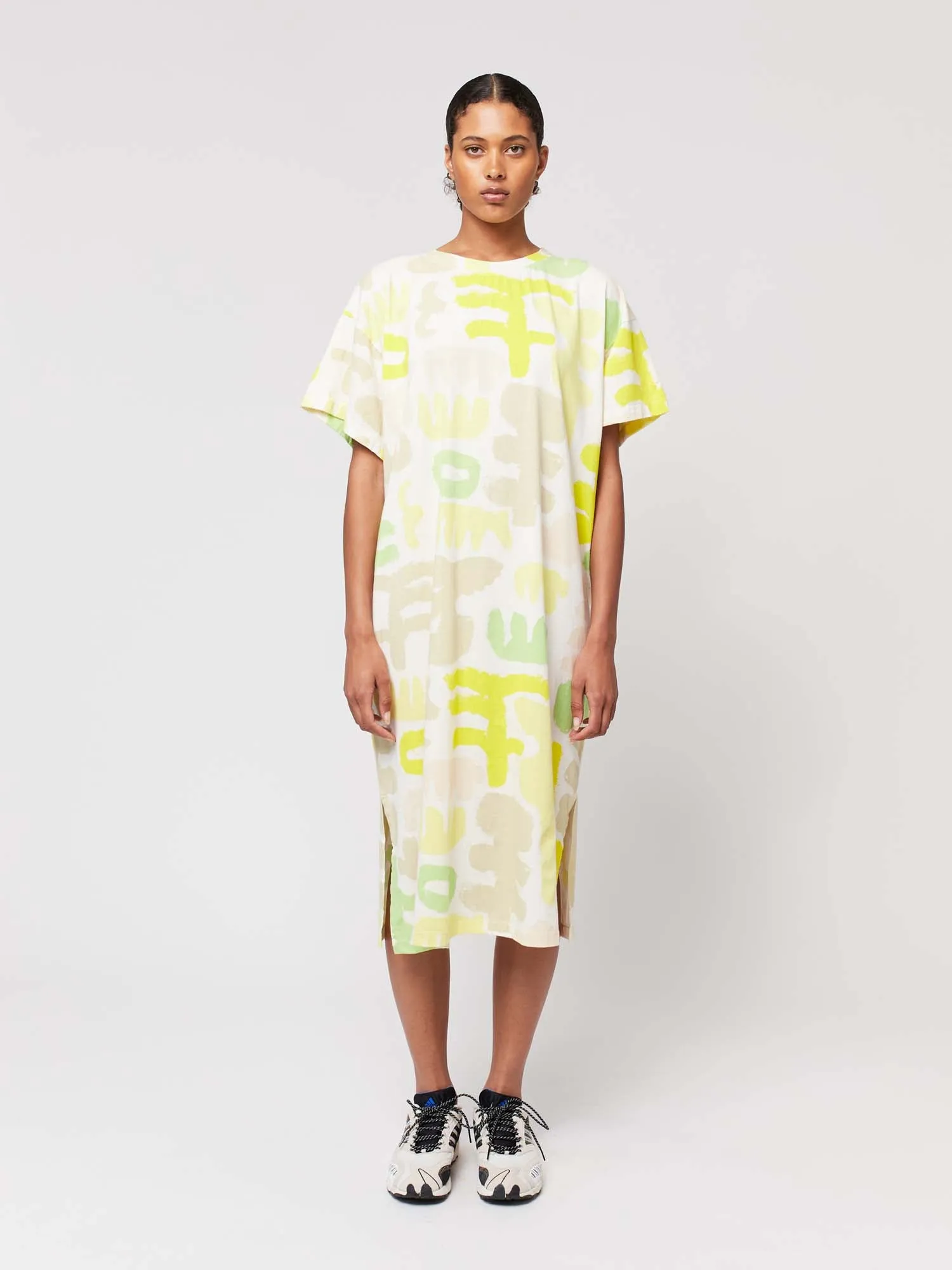 Carnival Print Long T-shirt Dress