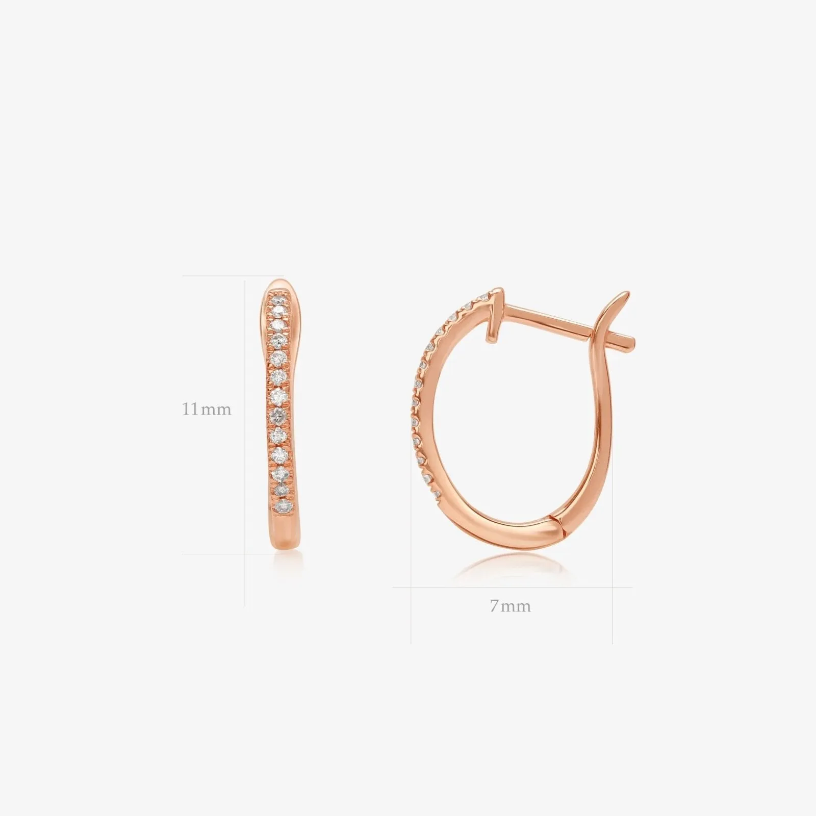 Dainty Diamond Hoop Earrings