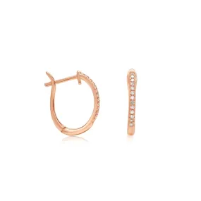 Dainty Diamond Hoop Earrings