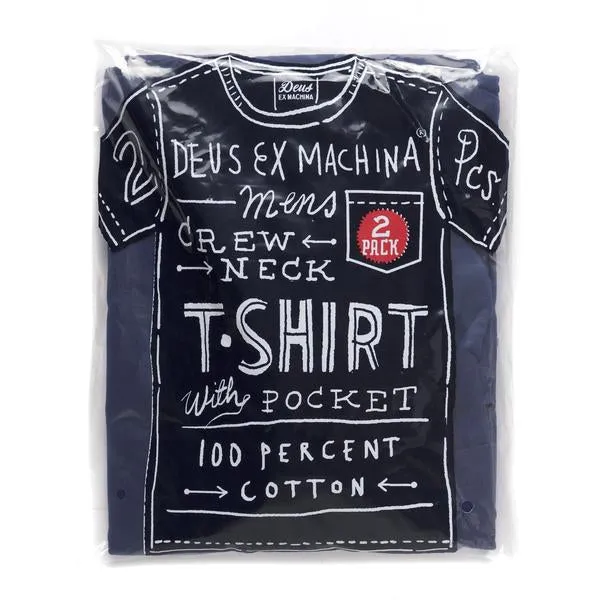 Deus 2 Pack Tees - Navy