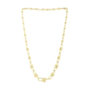 Graduated Beaded Statement Link Chain Necklace