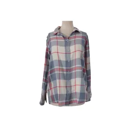 H&M Blue, Red and White Checked Collared Shirt | Pre Loved |