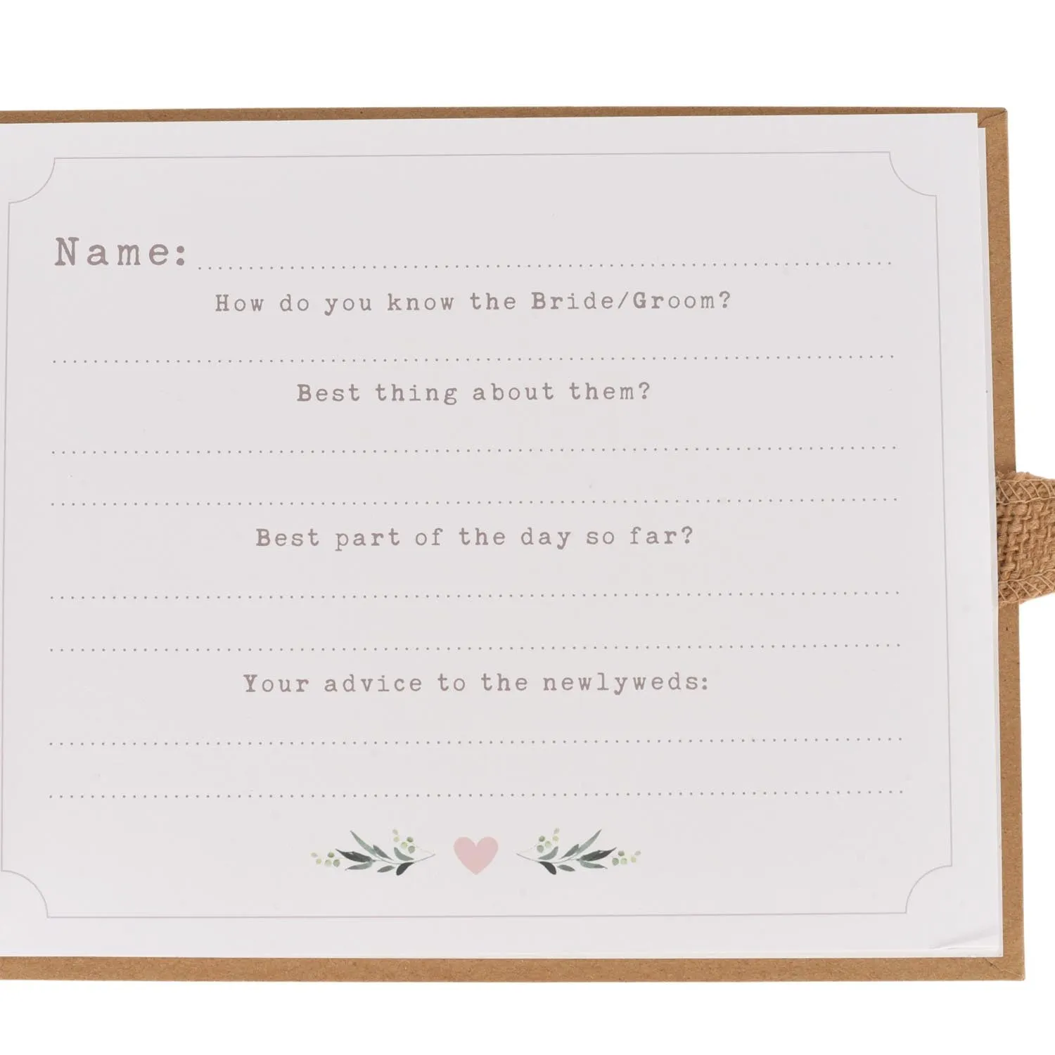 Love Story Guest Book "Wedding Guest Book" *(18/12)*