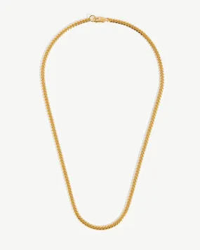 Mens Round Curb Chain Necklace