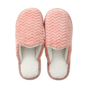 MINISO Wavy Cotton Slippers for Women(Pink,37-38)