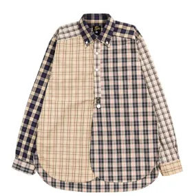 NEEDLES B.D. EDW SHIRT PLAID CLOTH / CRAZY KHAKI