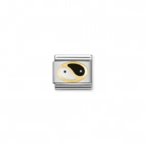 Nomination LINK COMPOSABLE YIN YANG IN ORO E SMALTO 030208/23