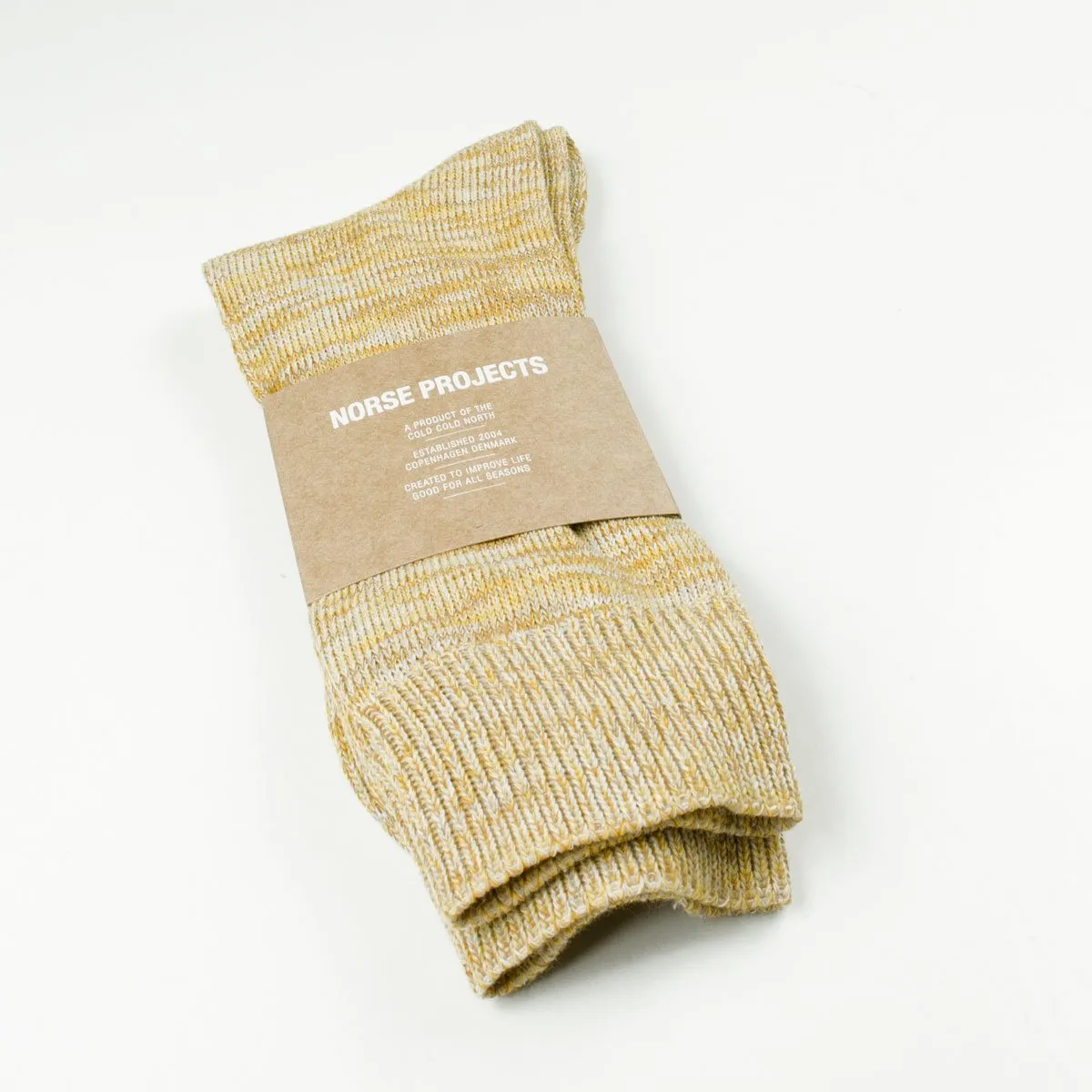 Norse Projects - Bjarki Blend Socks - Sunwashed Yellow