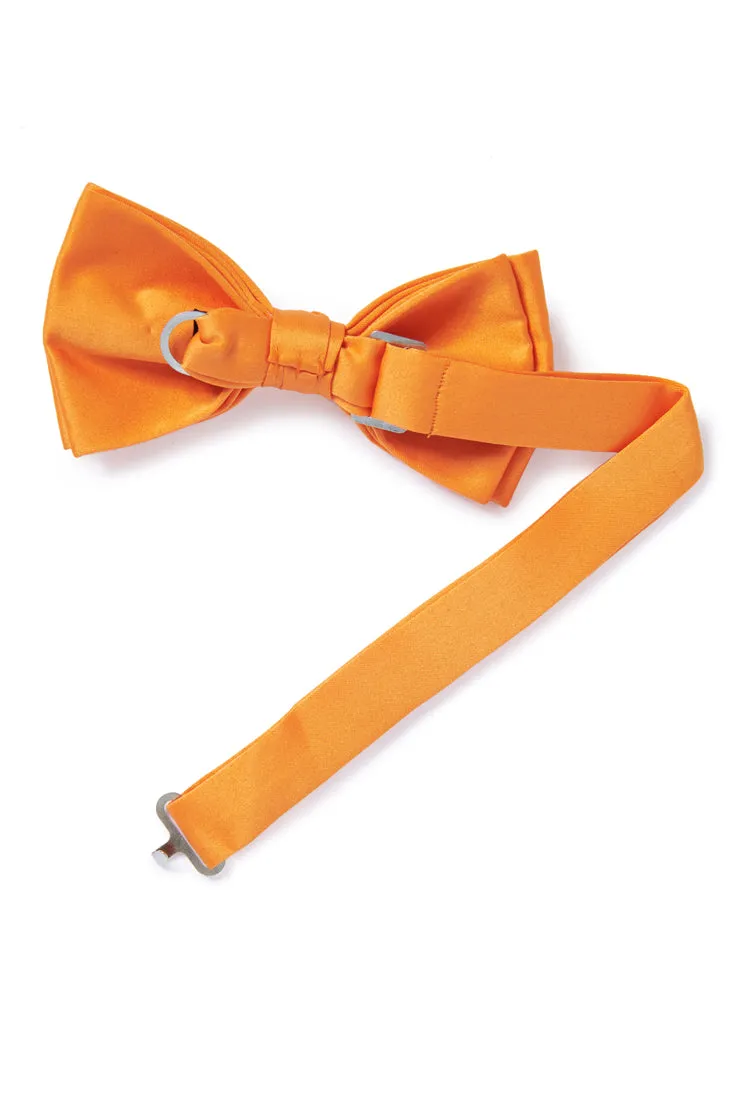 Orange Satin Bow Tie