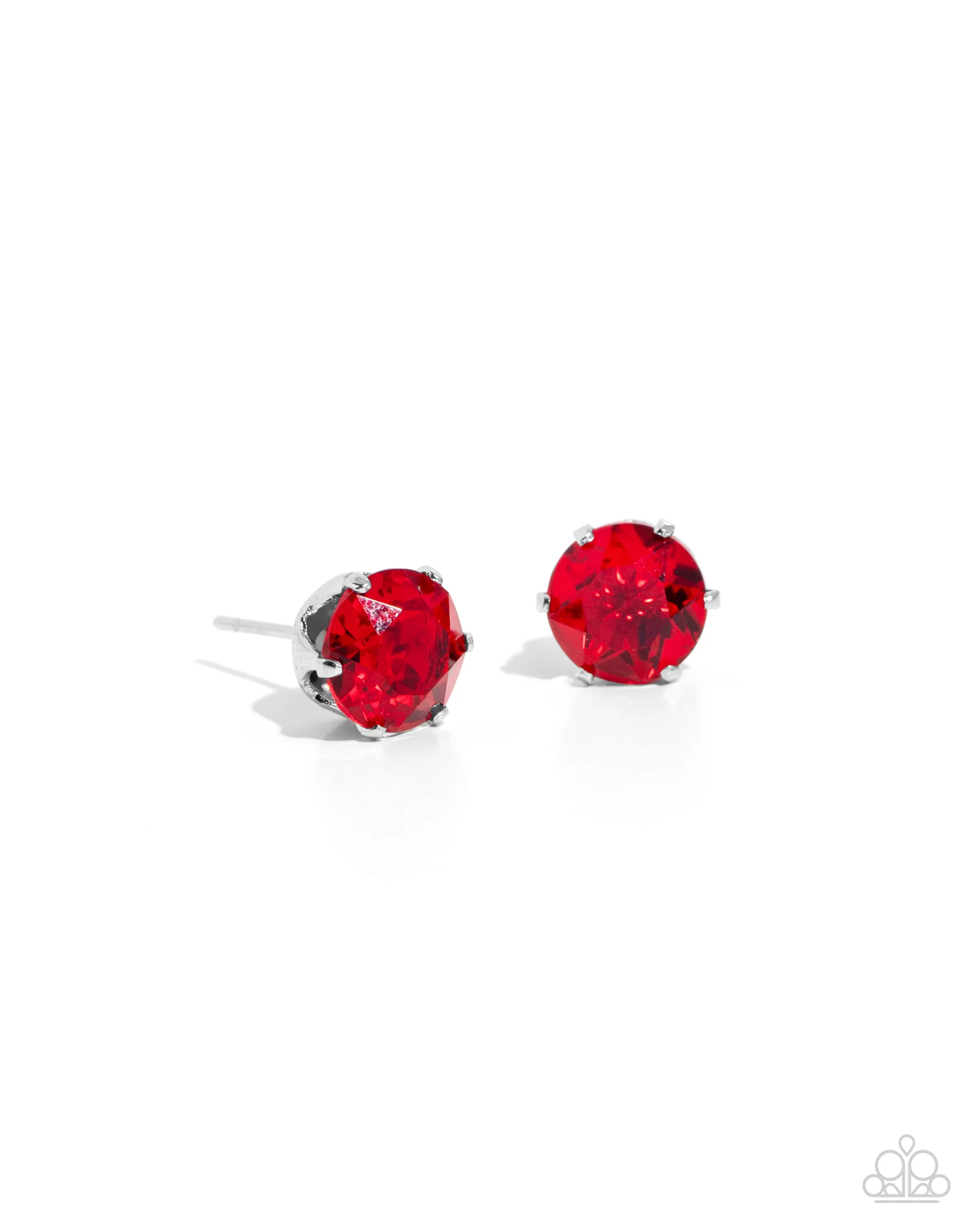 Paparazzi Breathtaking Birthstone Red July 053UB Post Earrings