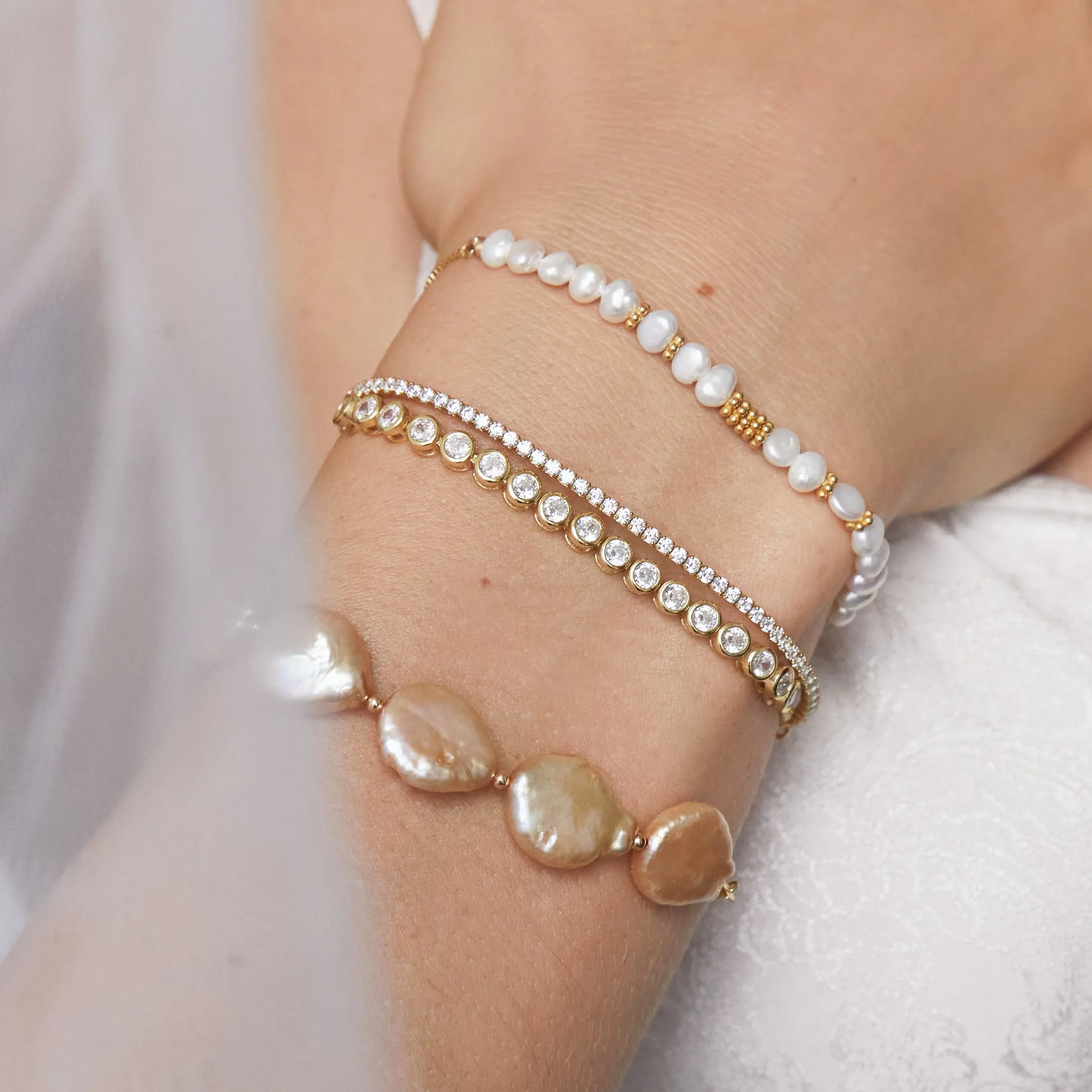 PEARL KISMET BRACELET GOLD