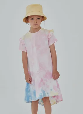 Petite Hailey Tie Dye Frill Dress