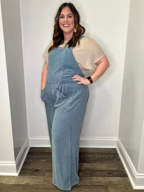 Portia Lush Wide Leg Overalls