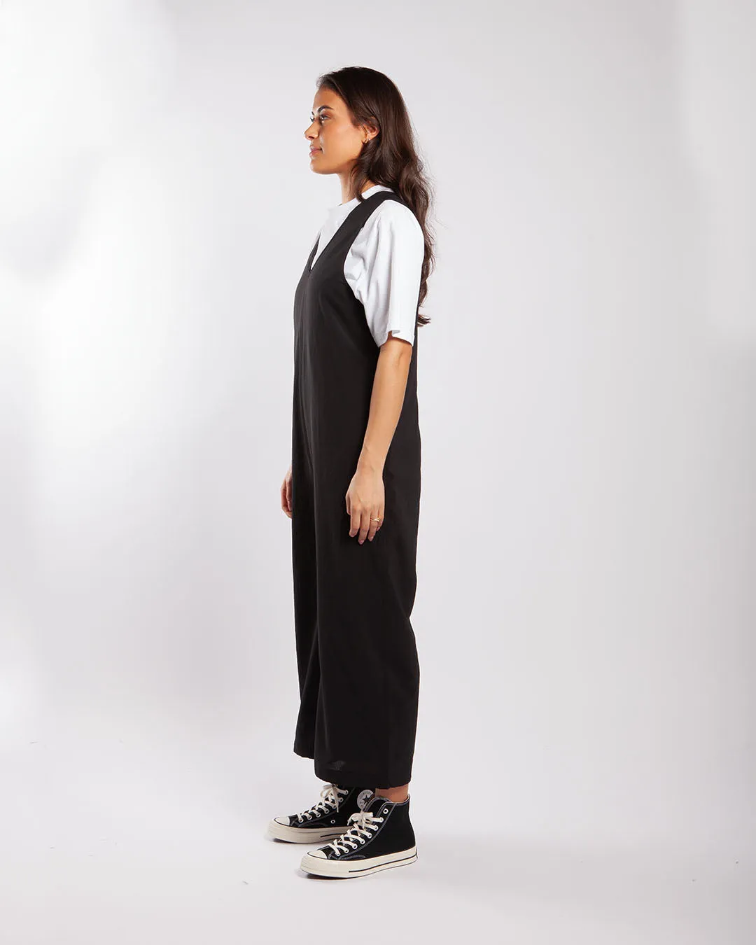 Snow Peak Pe Light Poplin Overalls Black