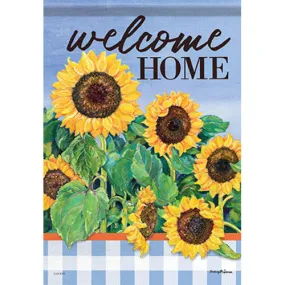 Sunflower & Gingham Double Sided DuraSoft Garden Flag